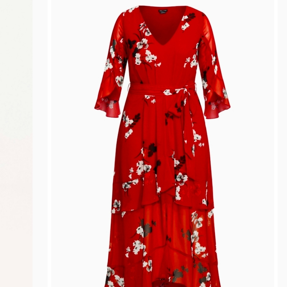 City chic beautiful maxi red dress.